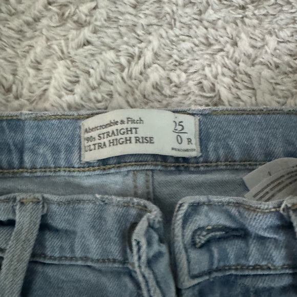Abercrombie & Fitch Blue Straight Leg High Rise Jeans - Picture 2 of 6